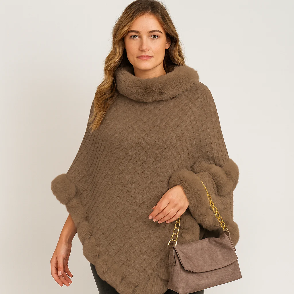 Maribeth | Cardigan mit Kunstpelzbesatz und asymmetrischem Saum - Image 5