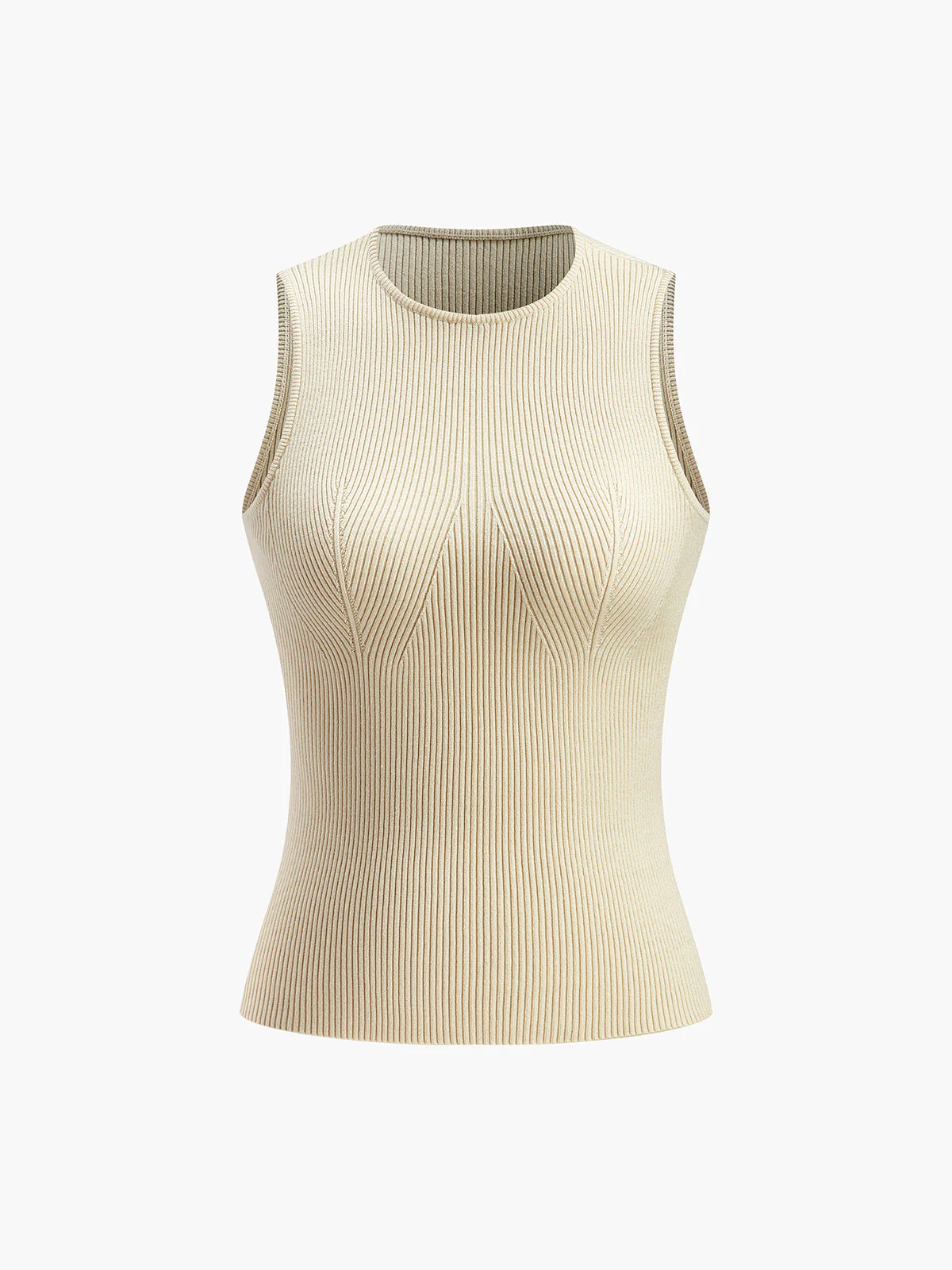 Marie | Ärmelloses Bodycon Rippenstrick Tank Top - Image 5
