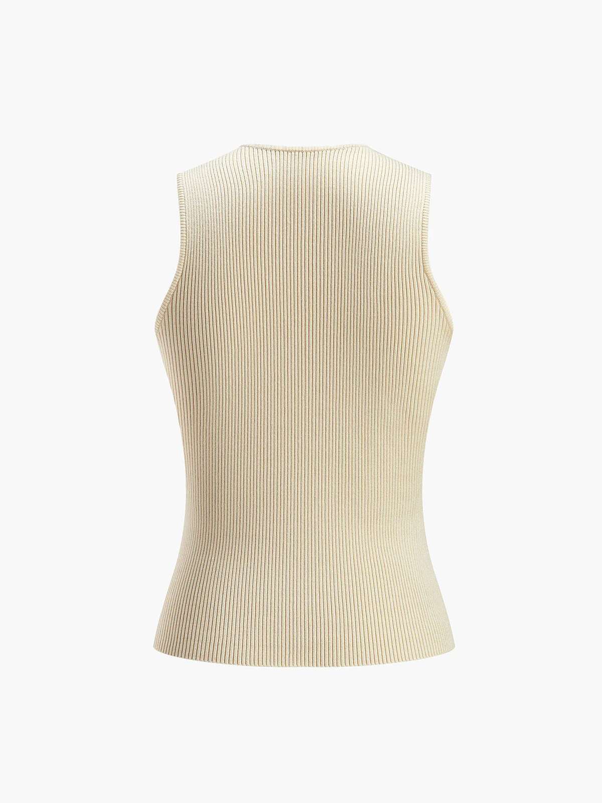 Marie | Ärmelloses Bodycon Rippenstrick Tank Top - Image 6