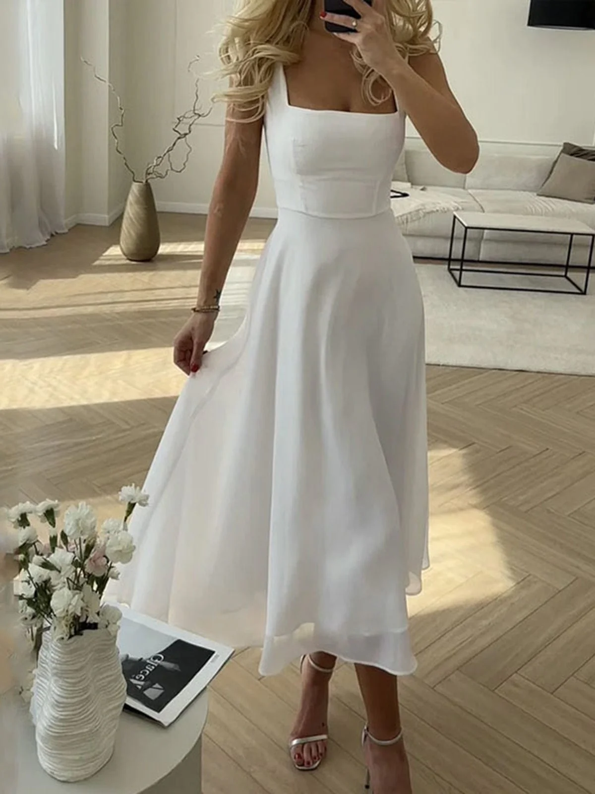 Marie | Elegantes A-Linie Midikleid – Zeitlose Raffinesse - Image 5