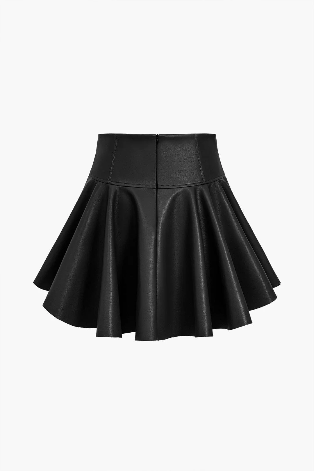Marigold | Verspielter Kunstleder-Skaterrock mit High-Waist-Schnitt und ausgestelltem Saum - Image 3