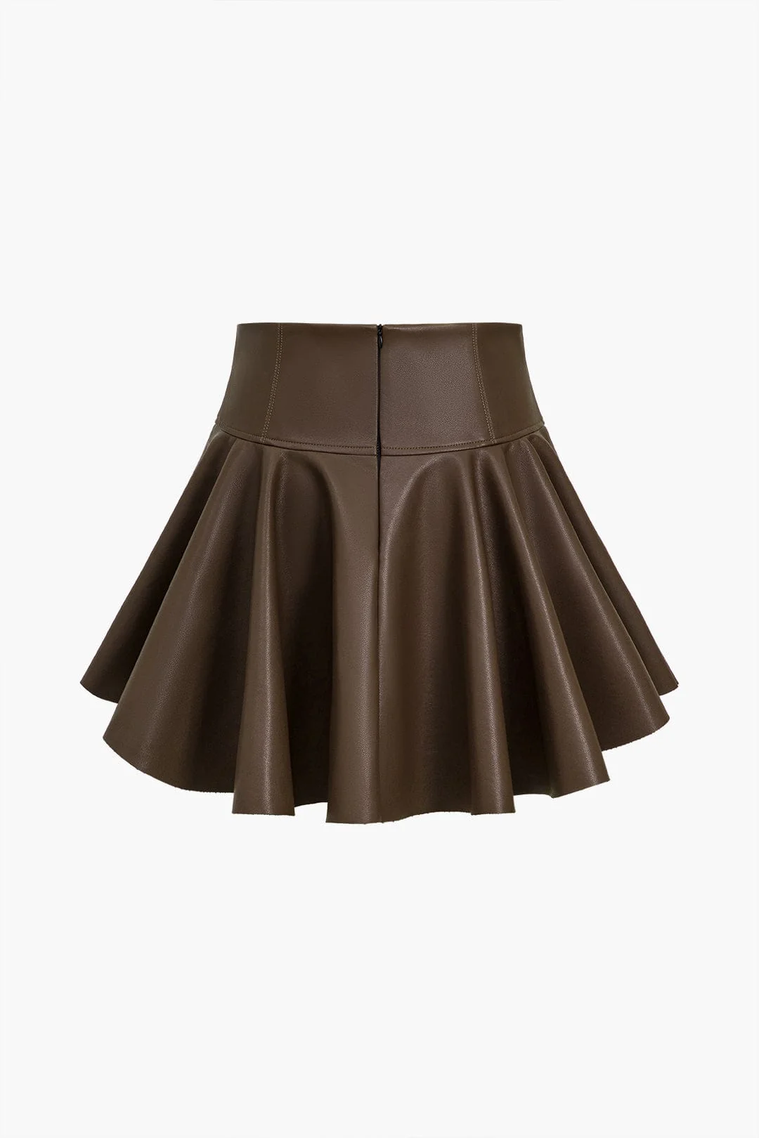 Marigold | Verspielter Kunstleder-Skaterrock mit High-Waist-Schnitt und ausgestelltem Saum - Image 5
