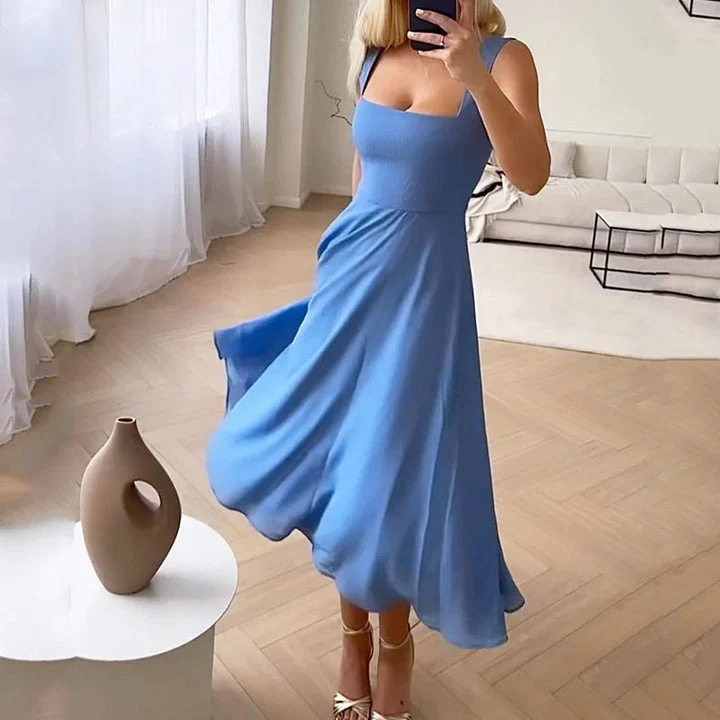 Marion Damen Quadrat Midi Kleid für Hochzeitsgäste - Image 3