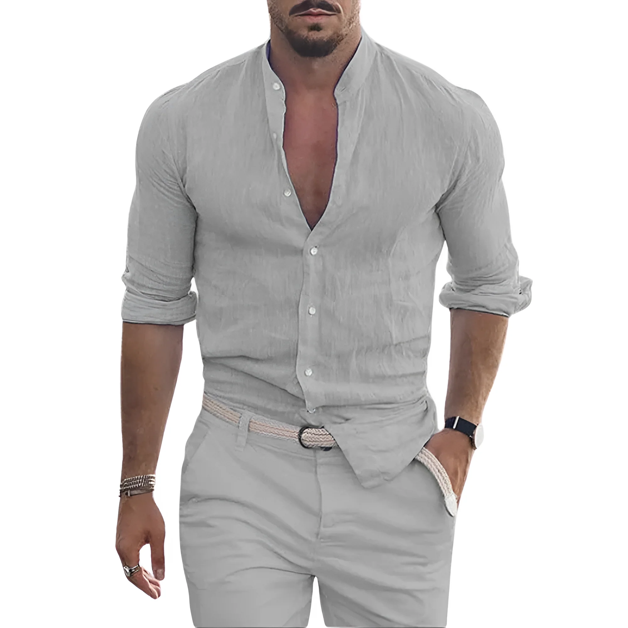 Marius - Stilvolle Leinenhemd - Sommerchic - Image 2