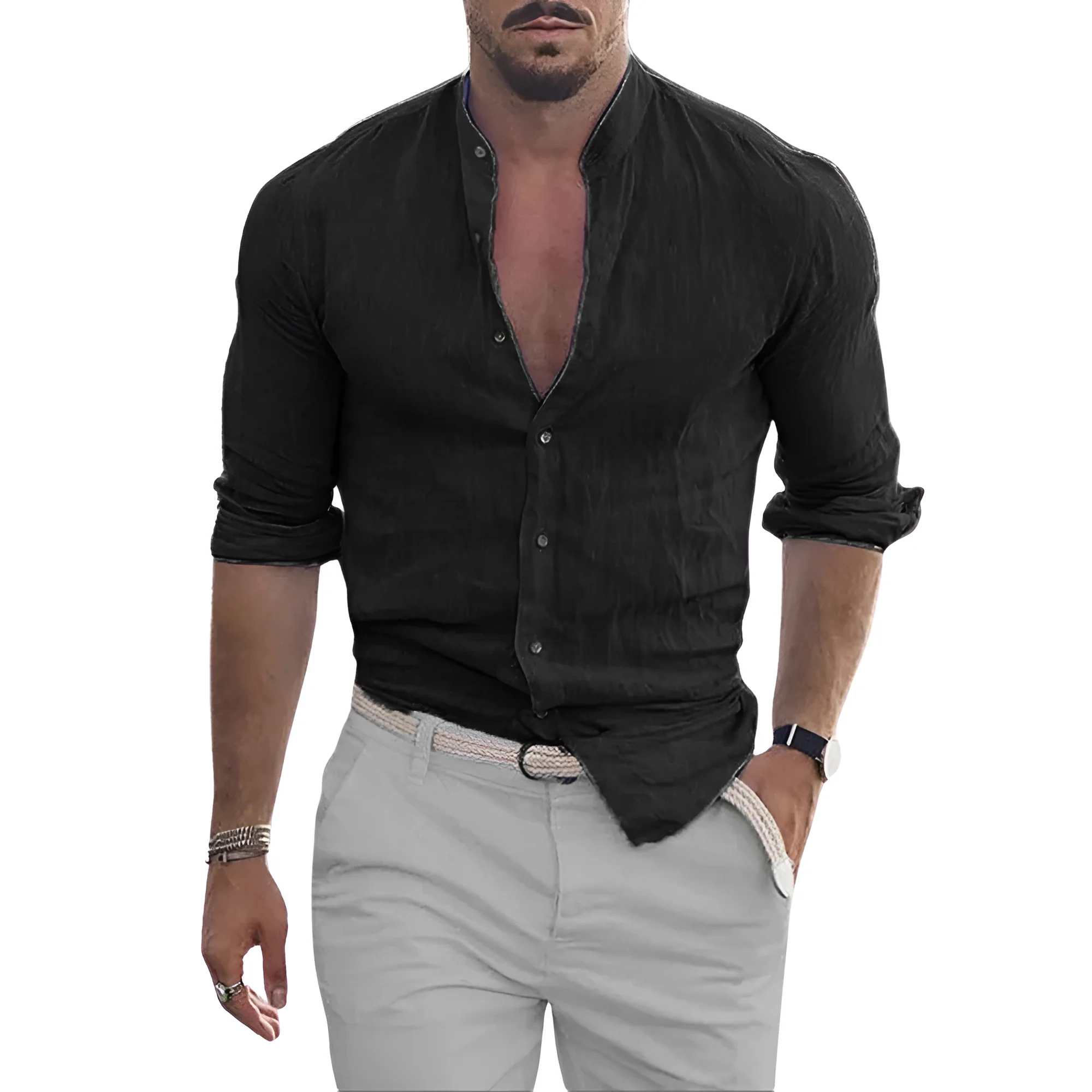 Marius - Stilvolle Leinenhemd - Sommerchic - Image 3