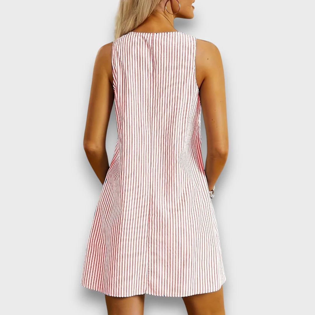 Mariva – Gestreiftes Sommerkleid mit Taschen - Image 8