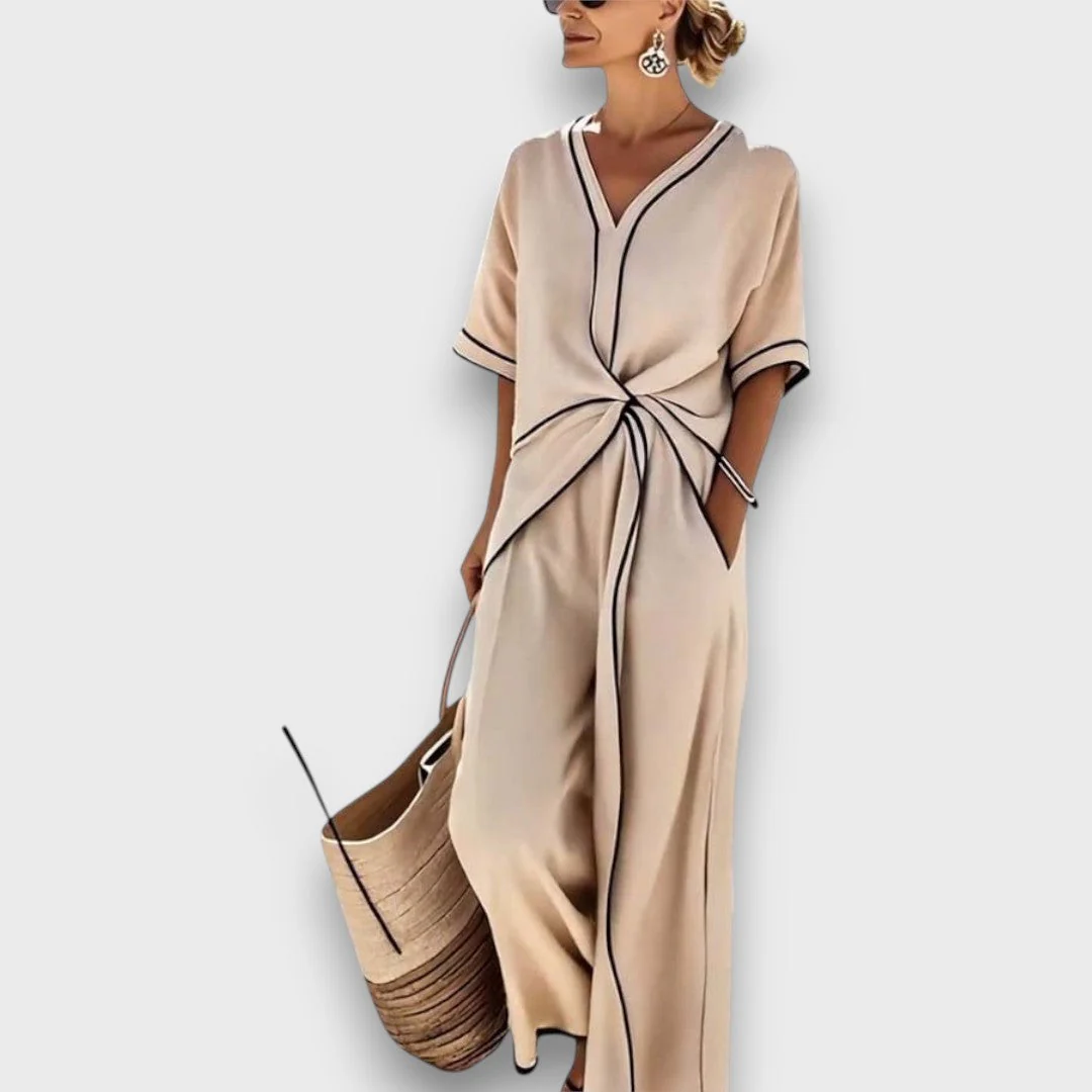 Marivelle – Eleganter Jumpsuit mit Kontrastpaspeln - Image 2