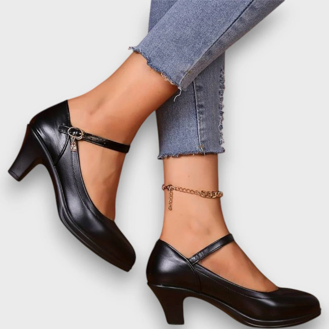 Marlena – Klassische Mary Jane Pumps mit Blockabsatz - Image 3