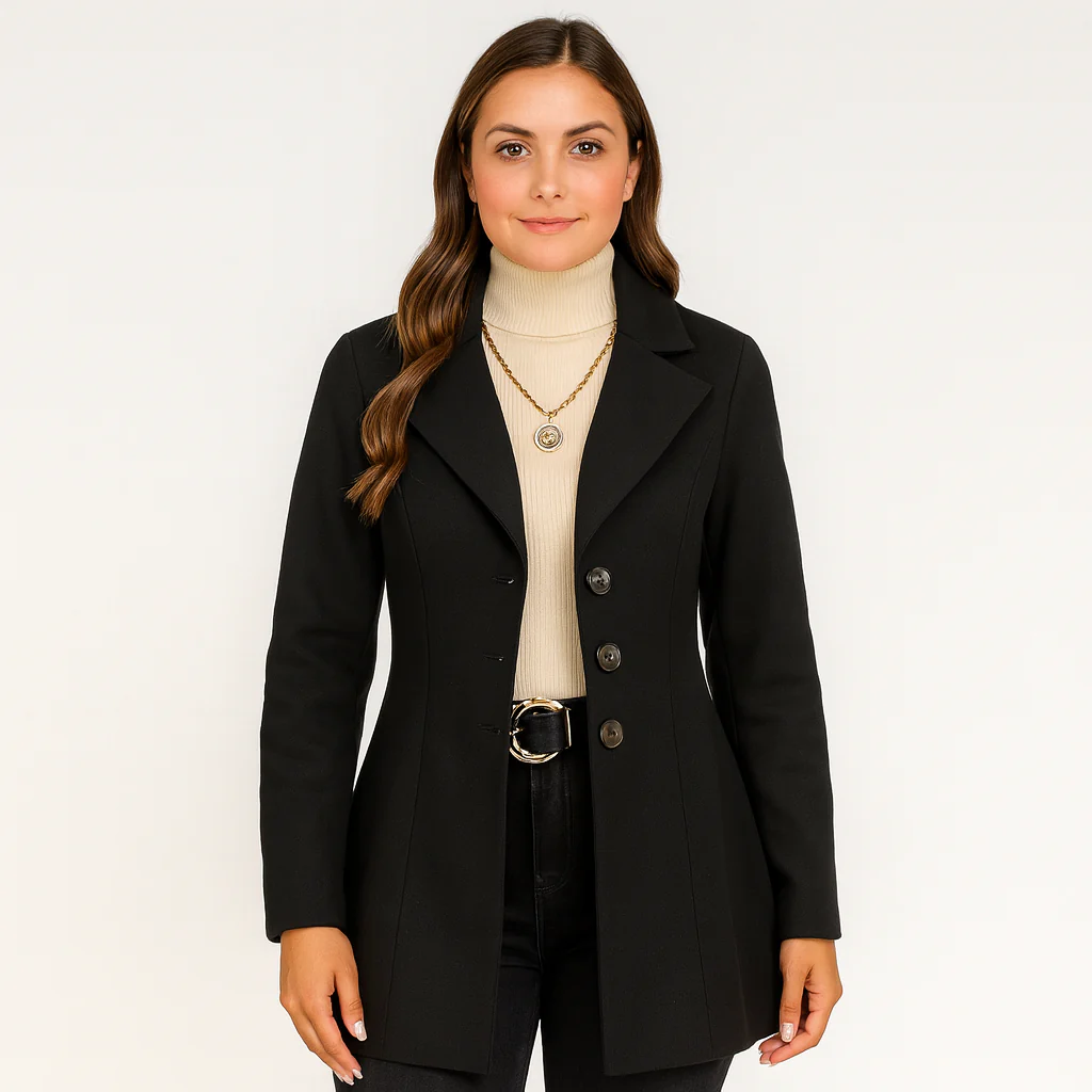 Marlene | Damen Wintermantel mit Knopfverschluss und Langarm - Image 3