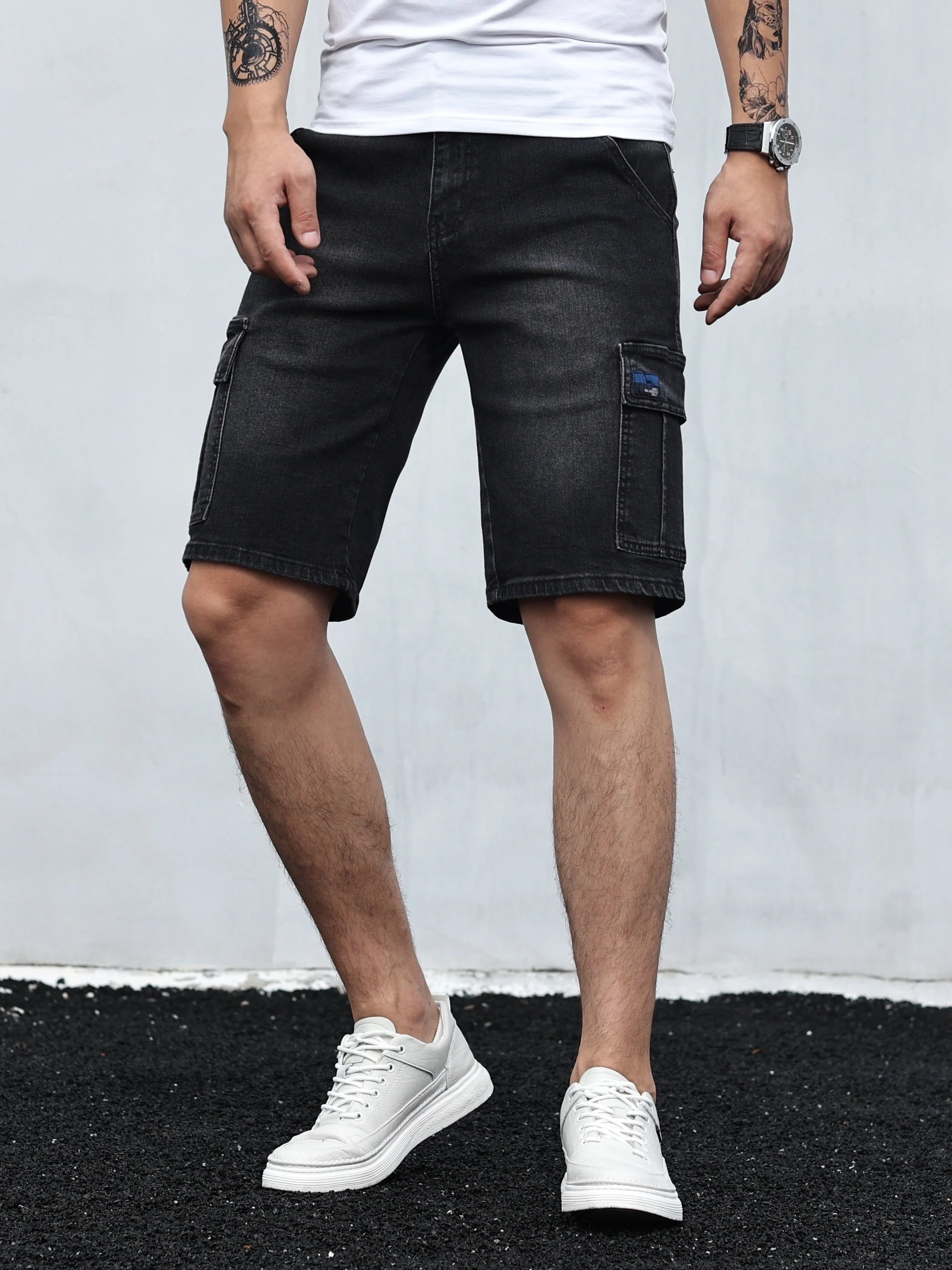 Marlon - Herren Cargo Denim Shorts - Image 2