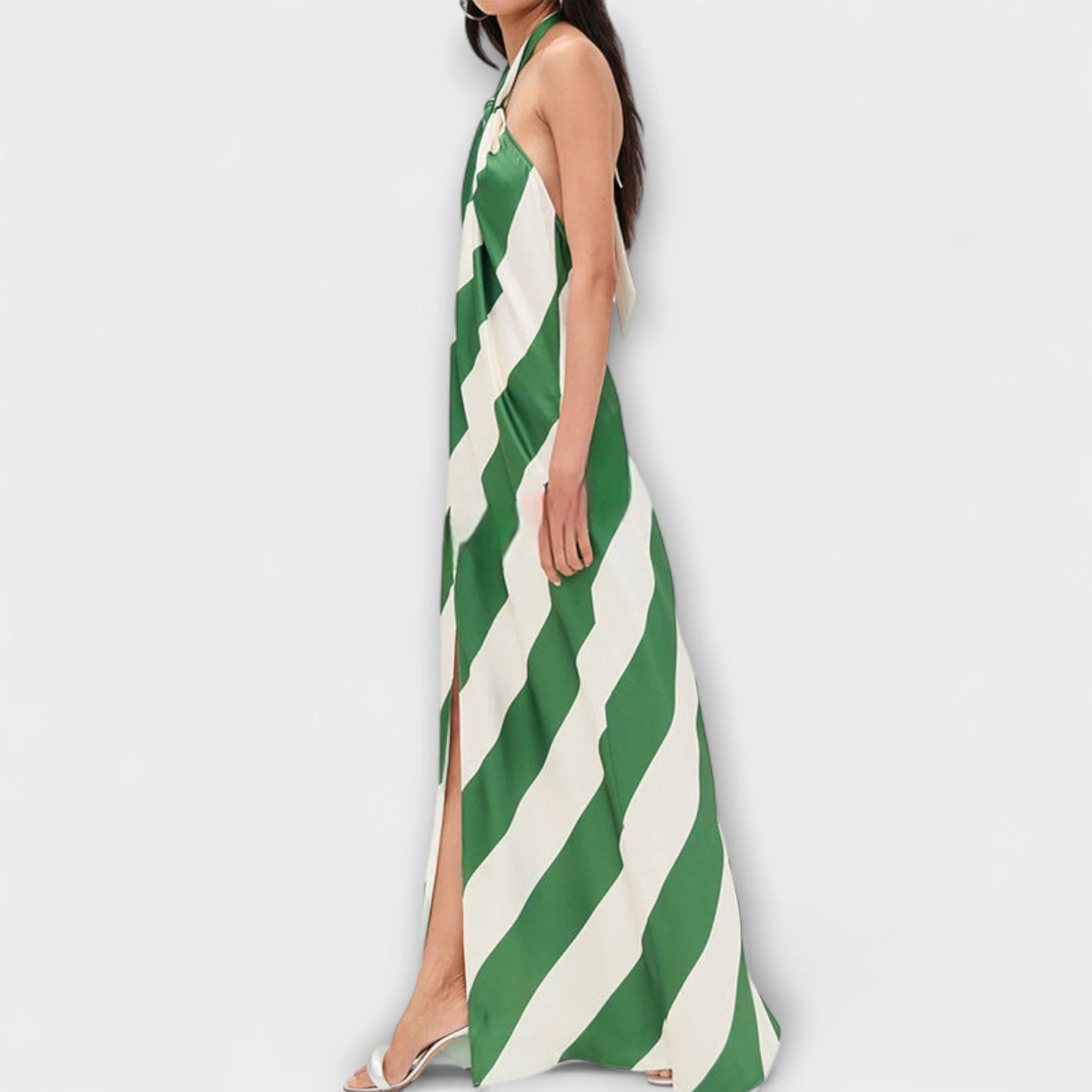 Marlowe - Gestreiftes Off-Shoulder Maxikleid - Image 3