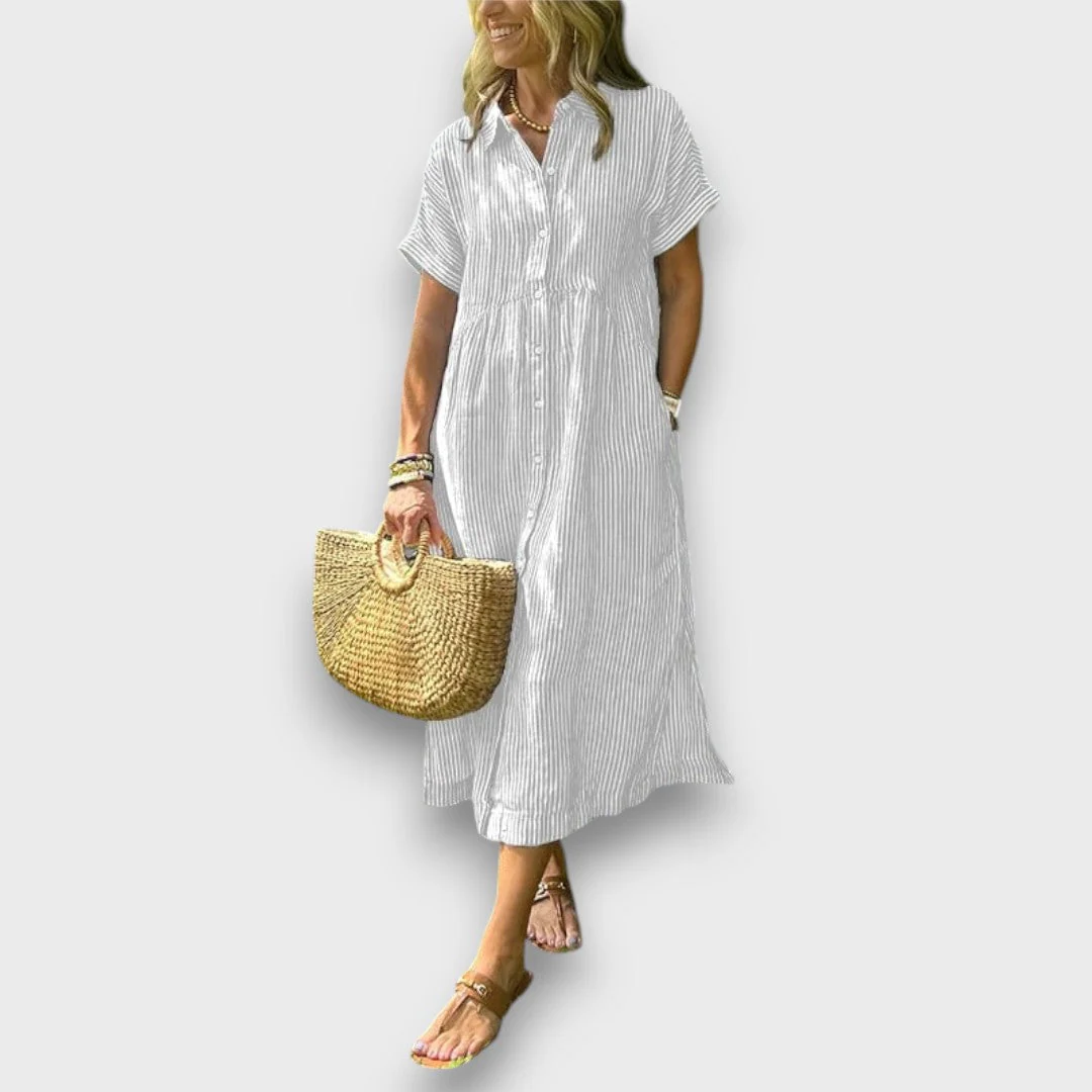Marnea – Streifenkleid mit luftiger Eleganz - Image 2