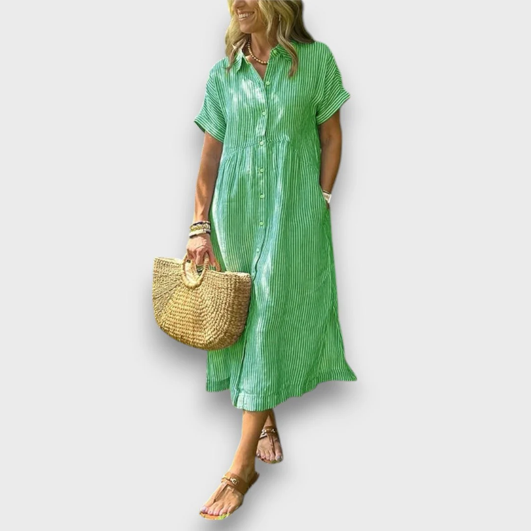 Marnea – Streifenkleid mit luftiger Eleganz - Image 4