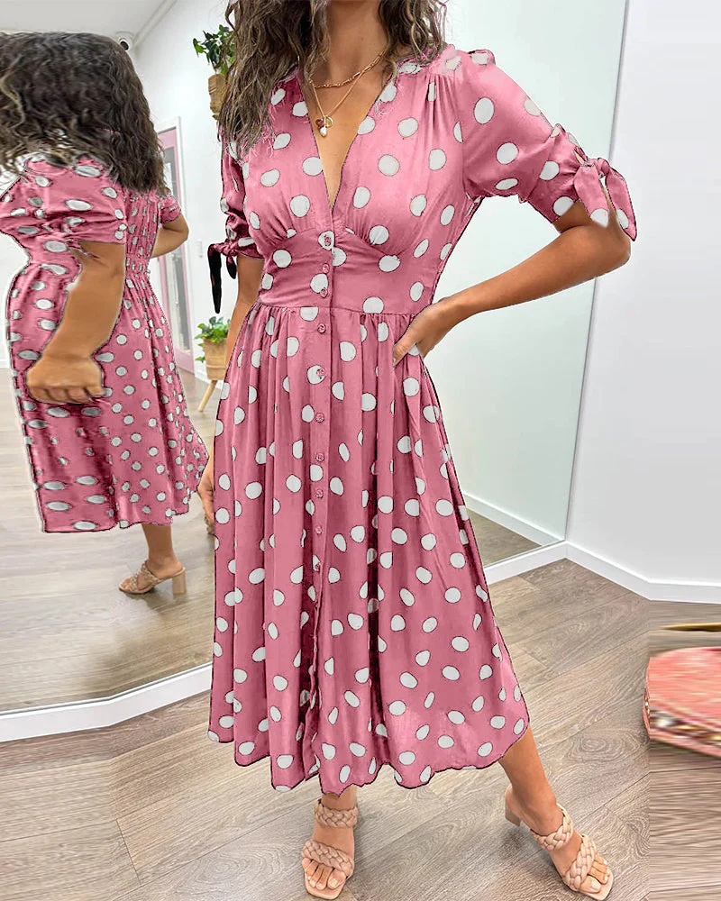 Martha | Retro-Polka-Dot Midi-Kleid - Image 11