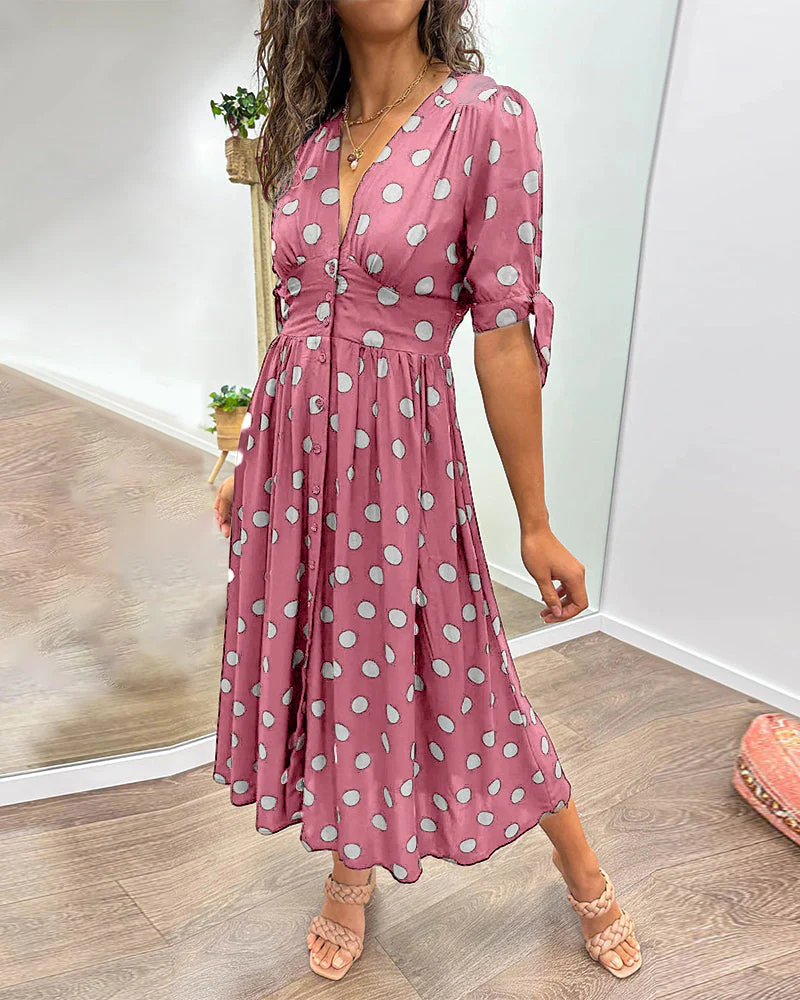 Martha | Retro-Polka-Dot Midi-Kleid - Image 16