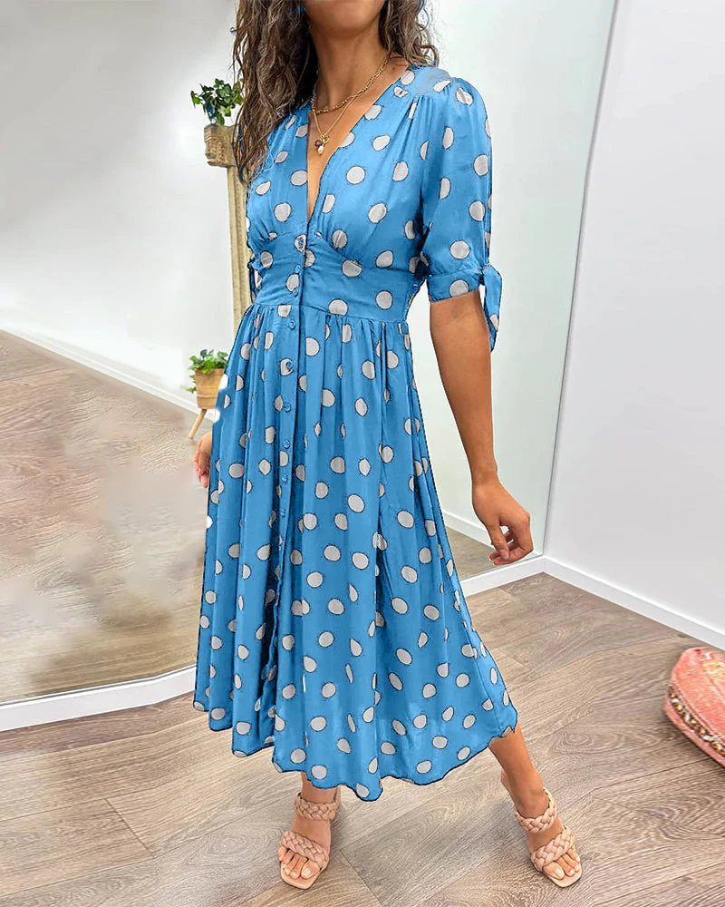 Martha | Retro-Polka-Dot Midi-Kleid - Image 6
