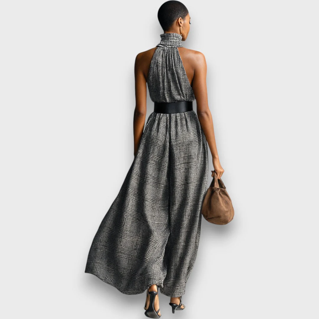 Marvella – Ärmelloses Maxikleid mit Karomuster - Image 5