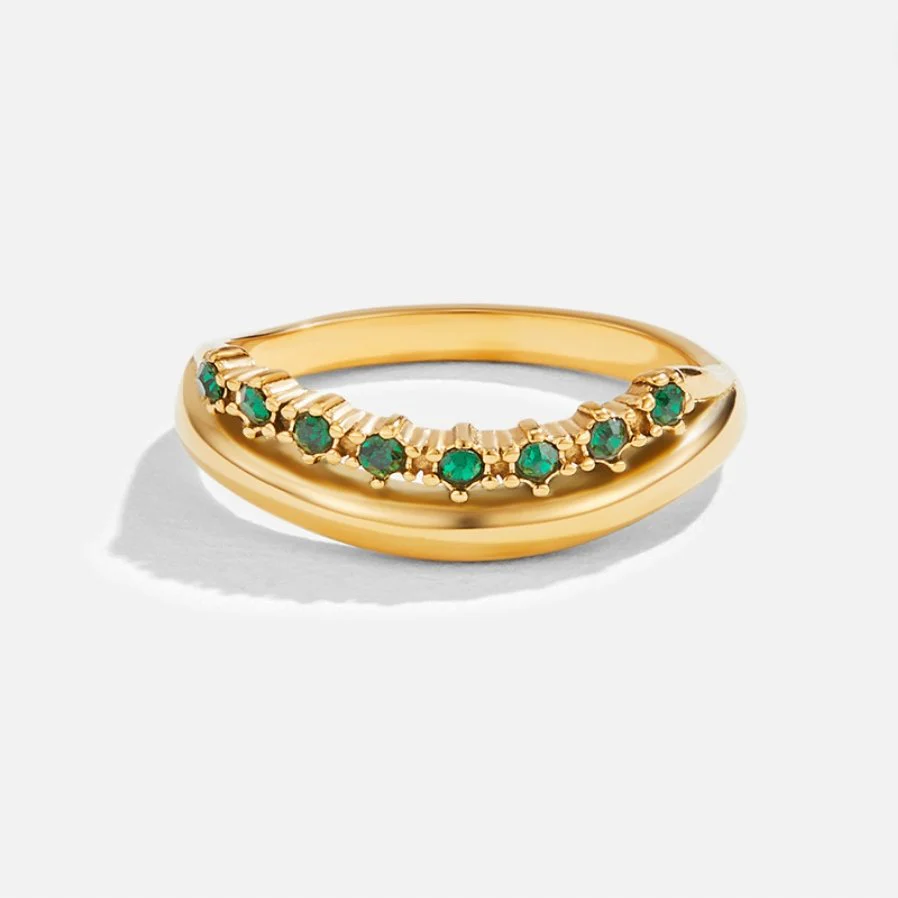 Mary - Smaragdgrüner, geschichteter Ring - Image 2