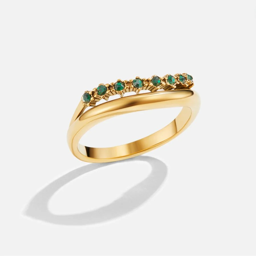 Mary - Smaragdgrüner, geschichteter Ring - Image 4