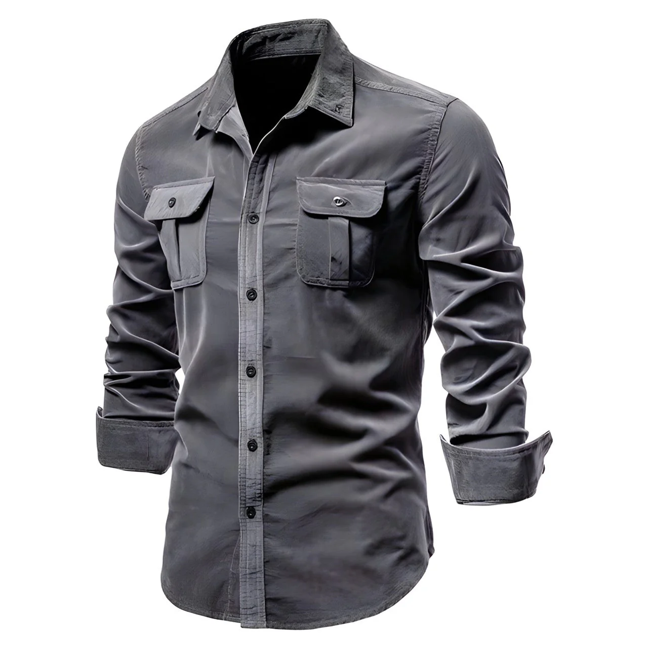 Mason – Robustes Herren Langarmhemd mit Brusttaschen - Image 9
