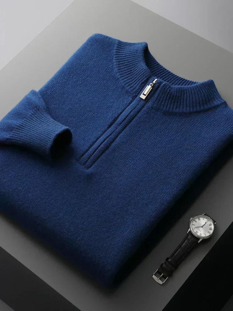Mateo – Herren Feinstrickpullover Mit Reißverschlusskragen - Image 10