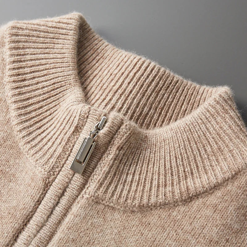 Mateo – Herren Feinstrickpullover Mit Reißverschlusskragen - Image 3