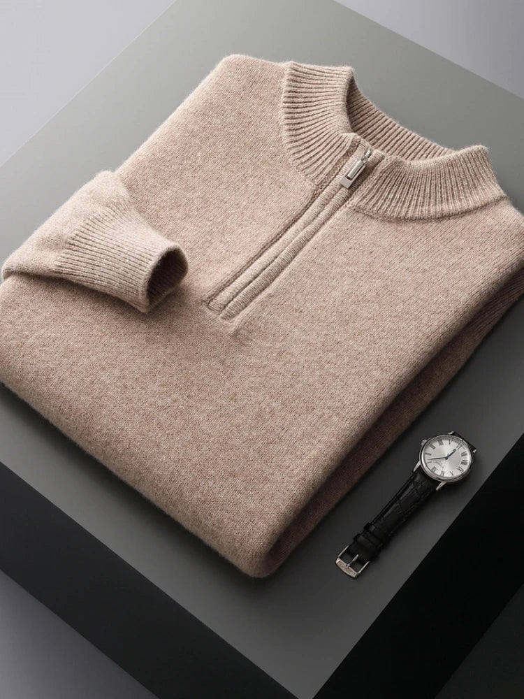 Mateo – Herren Feinstrickpullover Mit Reißverschlusskragen - Image 8
