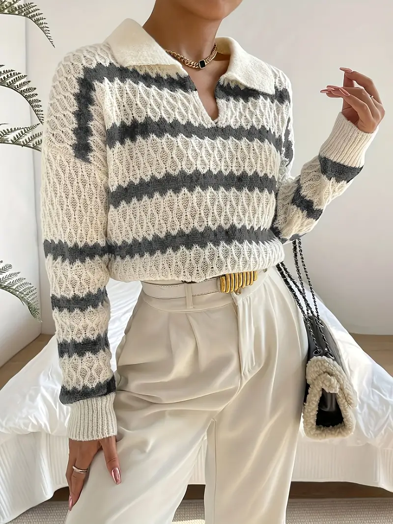 Matilda - Klassischer gestreifter Pullover - Image 2