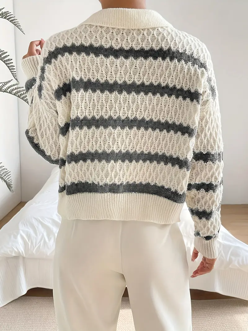 Matilda - Klassischer gestreifter Pullover - Image 3