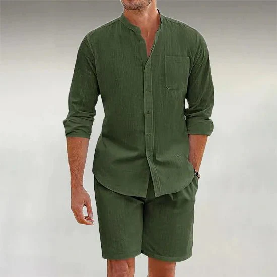 Matteo | Herren Leinenset Sommer Entspannt Zweiteilig - Image 4