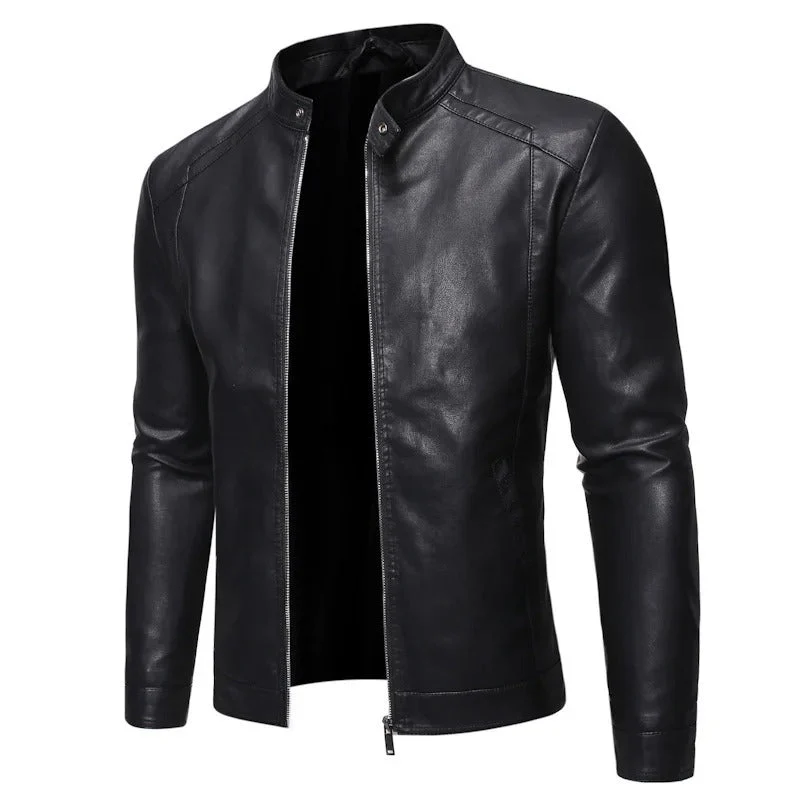 Matthias-Johann® | Lederjacke mit Stehkragen