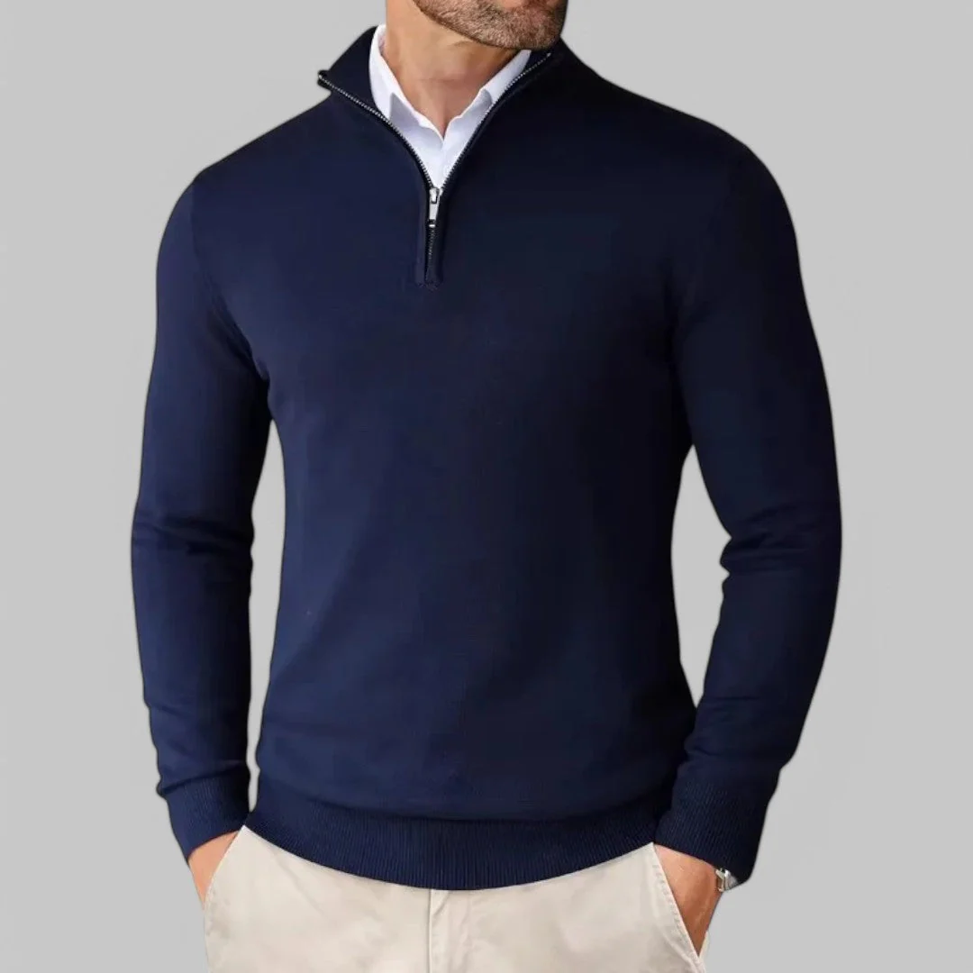 Mattia | Bequemer Pullover mit halbem Reißverschluss - Image 5