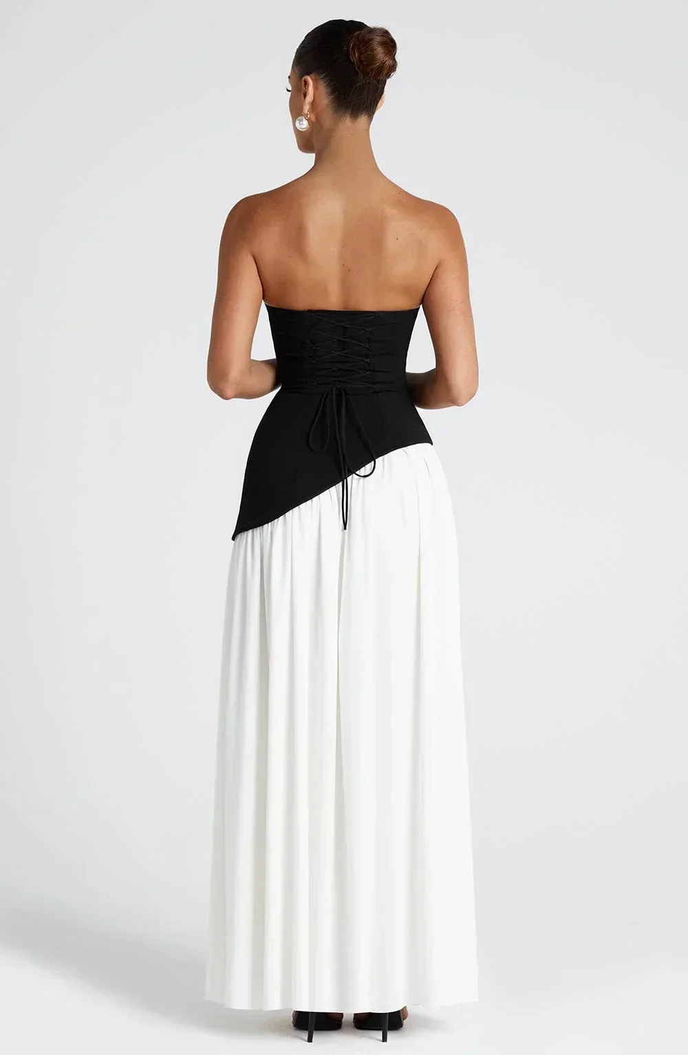 Nathalie | Damen Maxikleid Korsettstil Schaldetail Hoher Schlitz – Korsett Maxi 2026 - Image 12