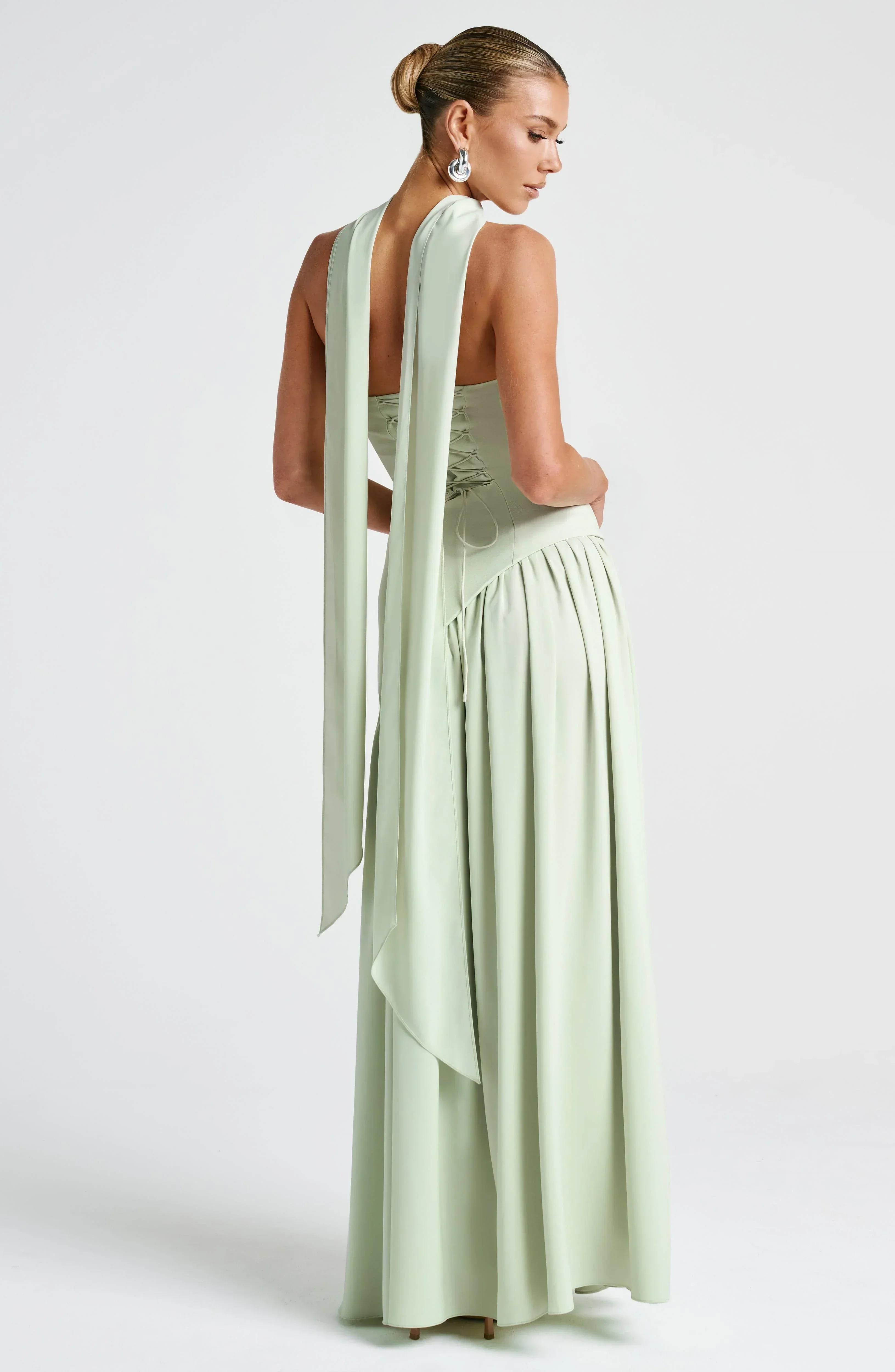 Nathalie | Damen Maxikleid Korsettstil Schaldetail Hoher Schlitz – Korsett Maxi 2026 - Image 19