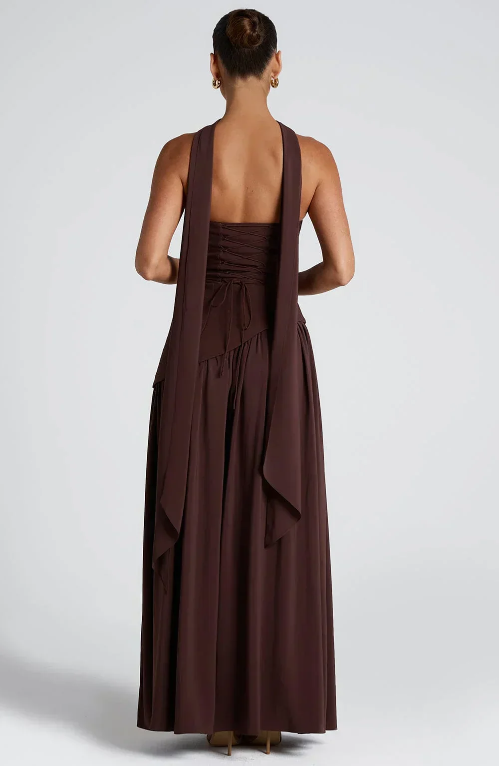 Nathalie | Damen Maxikleid Korsettstil Schaldetail Hoher Schlitz – Korsett Maxi 2026 - Image 2