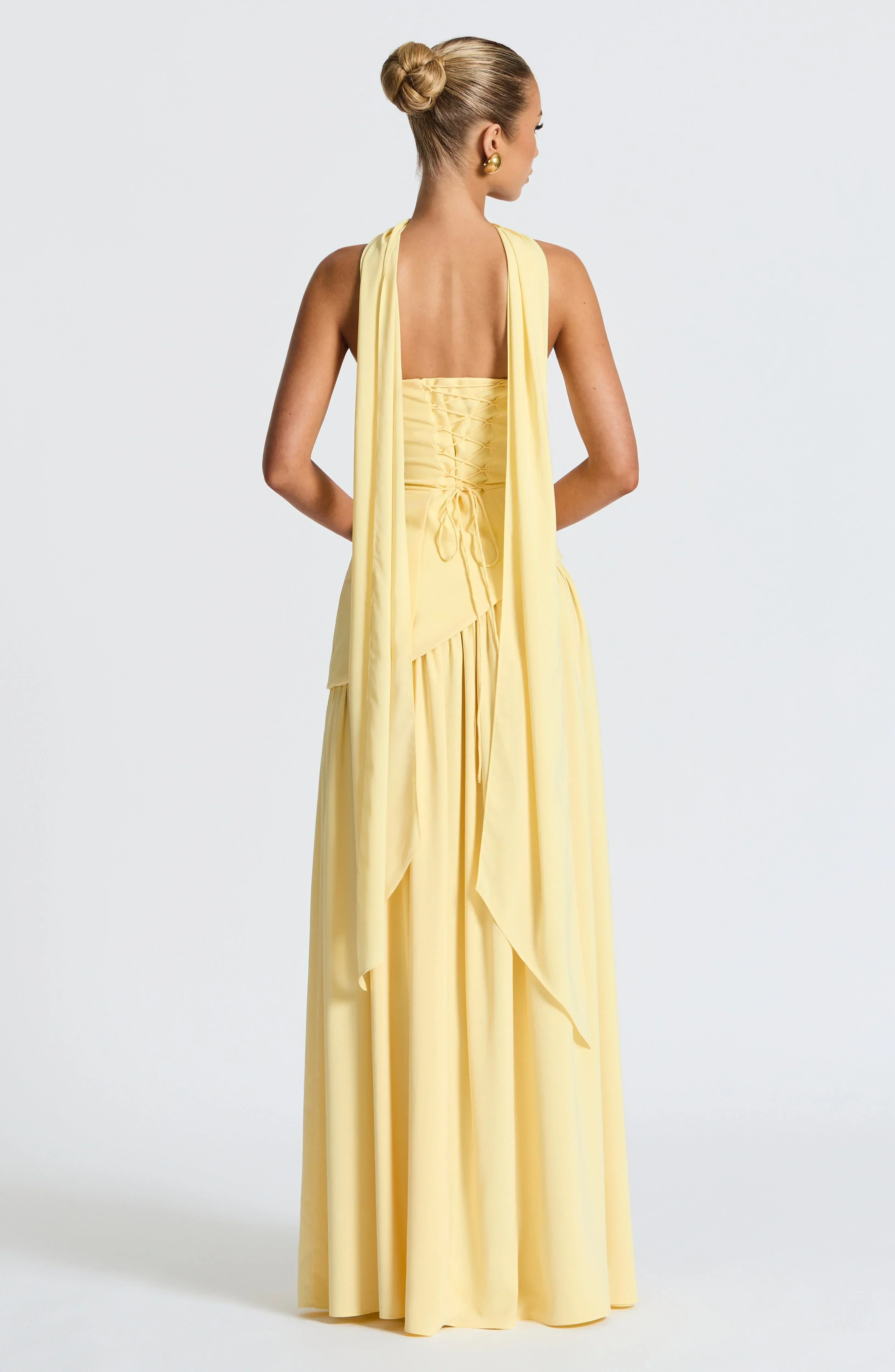 Nathalie | Damen Maxikleid Korsettstil Schaldetail Hoher Schlitz – Korsett Maxi 2026 - Image 9