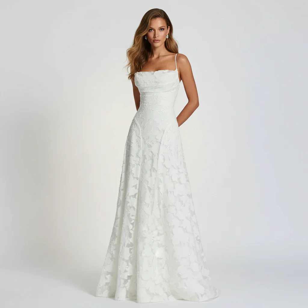 Elfriede | Damen Maxikleid Blumenmuster Spaghettiträger – Blumen Maxi Träger 2026 - Image 7