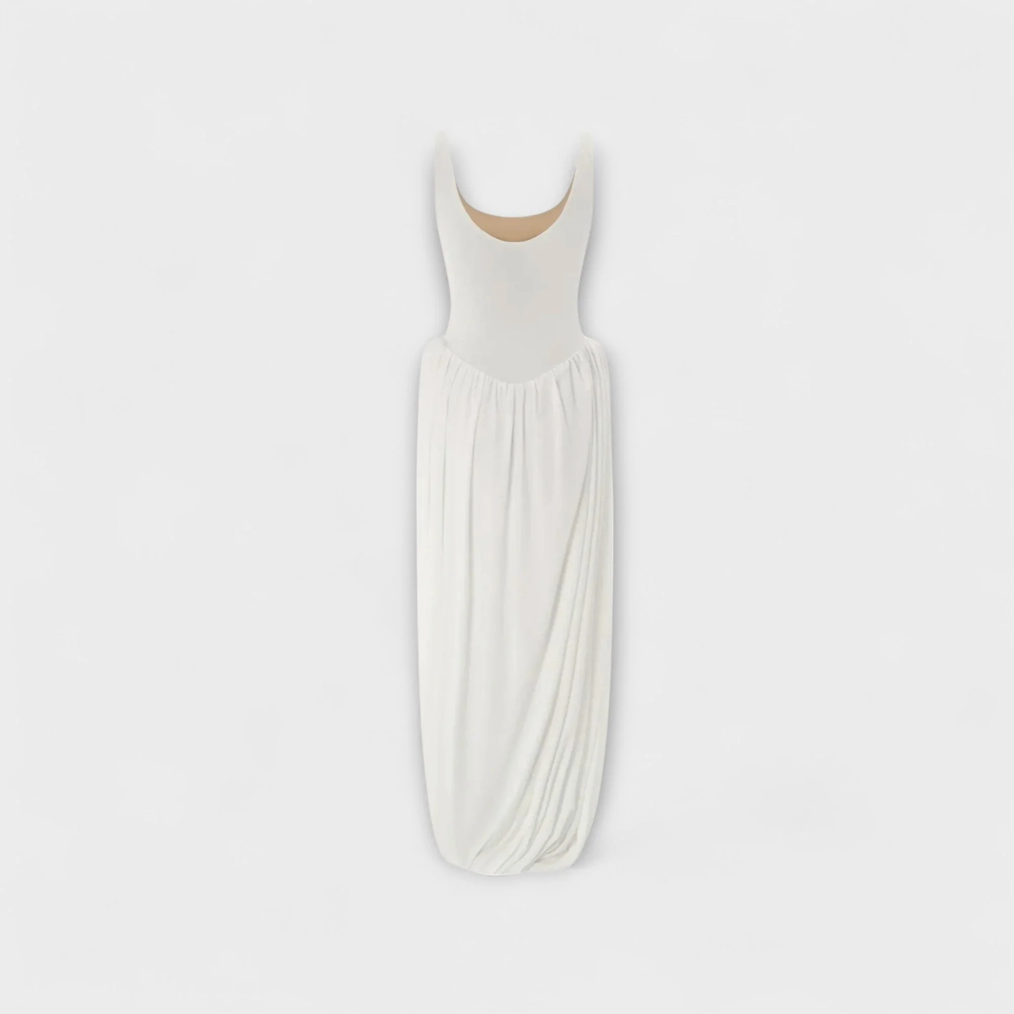 Maxikleid mit drapiertem Oberteil, skulpturalem Rock und seitlichem Schlitz - Image 6
