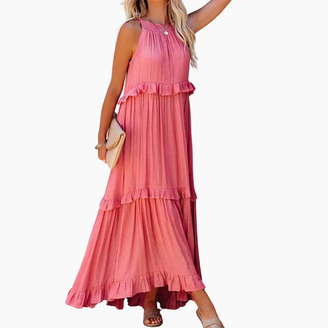 Maxikleid Stufen - Rüschenkleid für Damen, elegant & luftig - Image 2