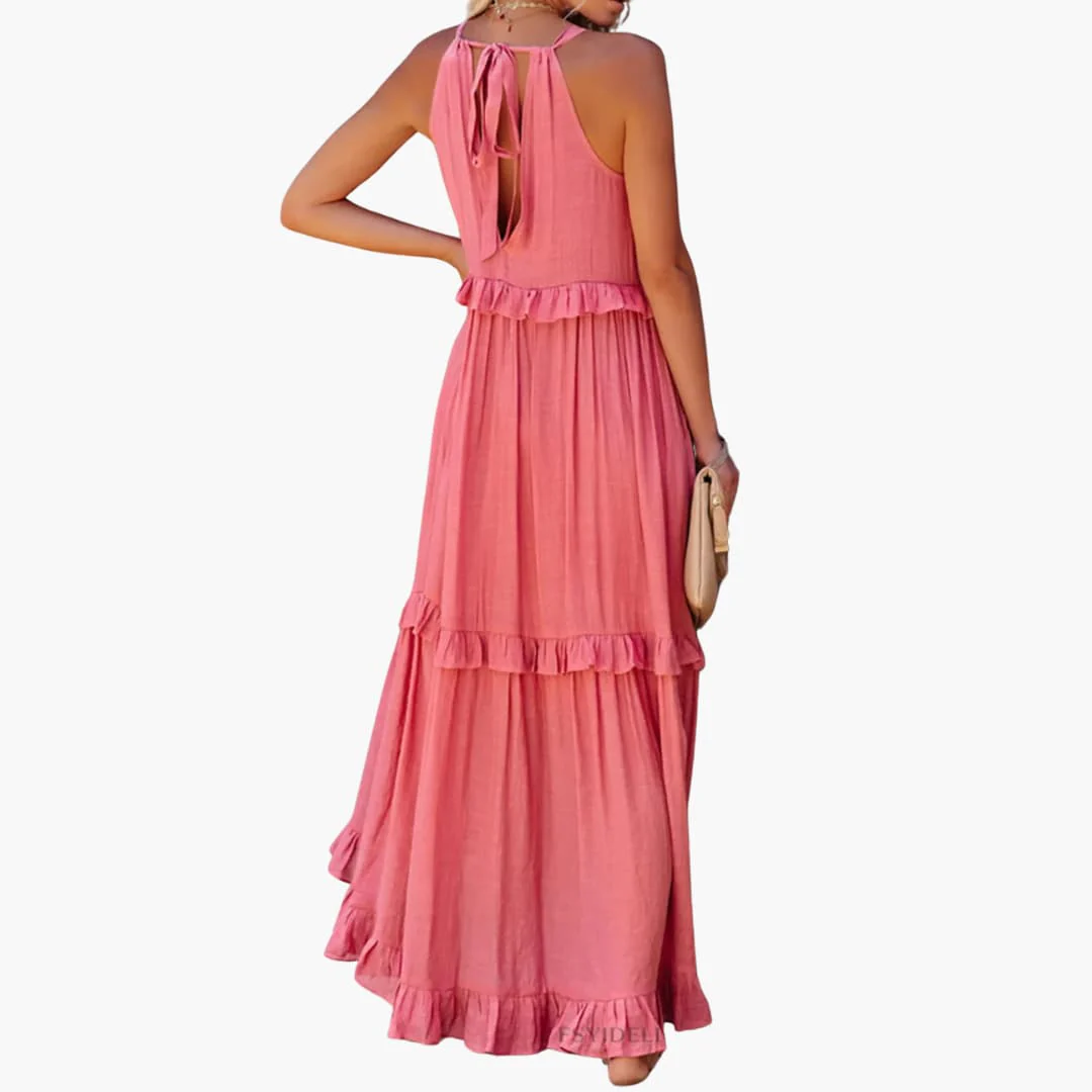Maxikleid Stufen - Rüschenkleid für Damen, elegant & luftig - Image 3
