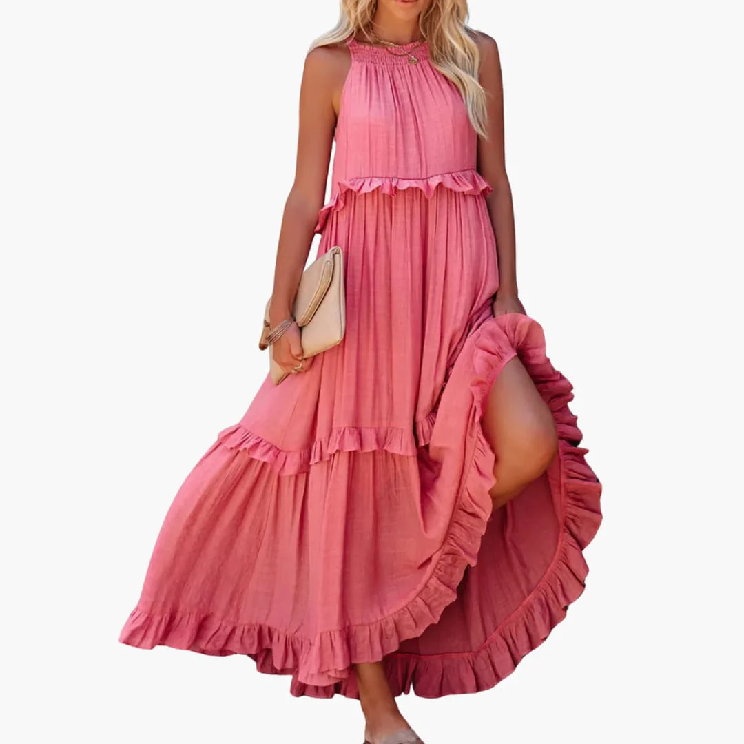 Maxikleid Stufen - Rüschenkleid für Damen, elegant & luftig - Image 4