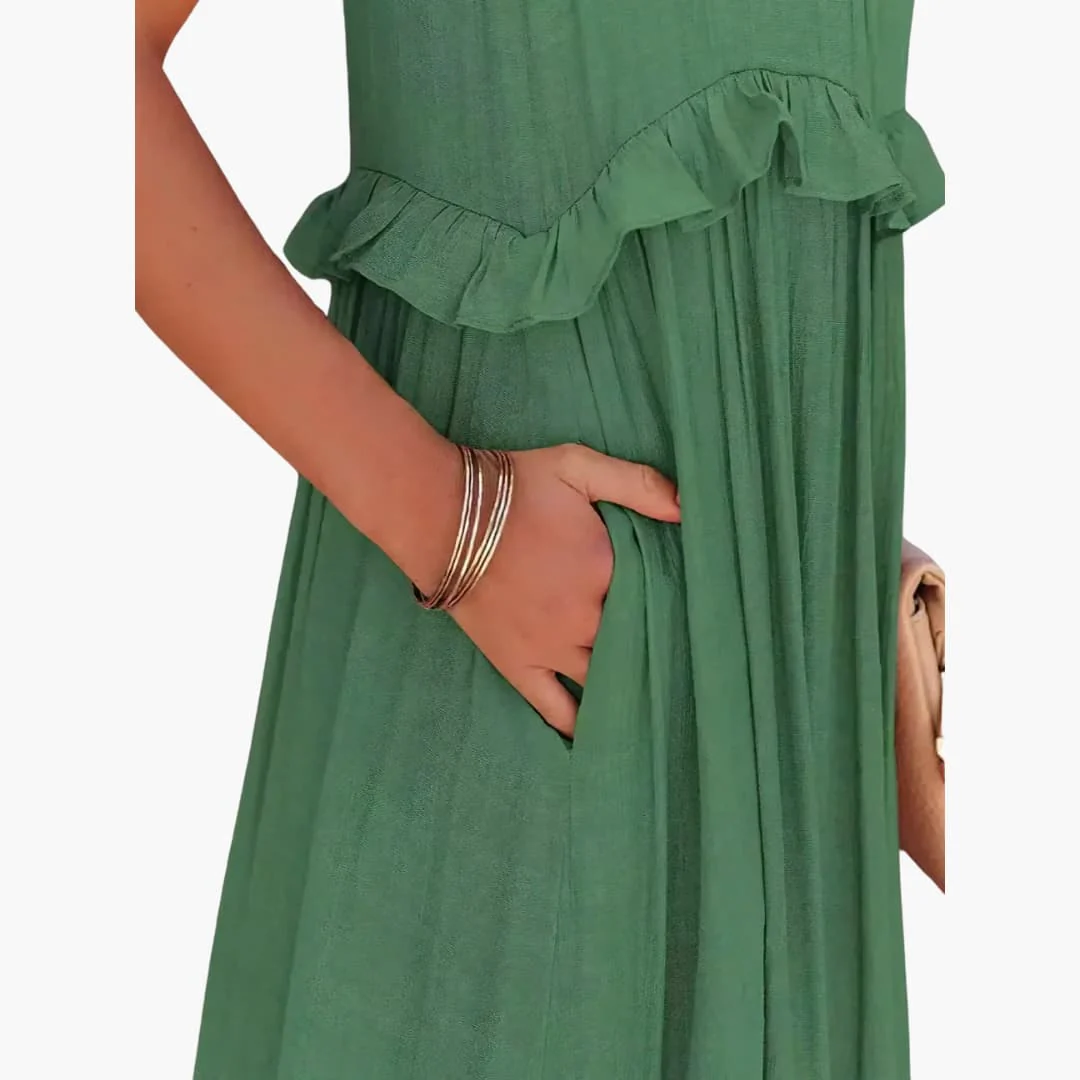 Maxikleid Stufen - Rüschenkleid für Damen, elegant & luftig - Image 6