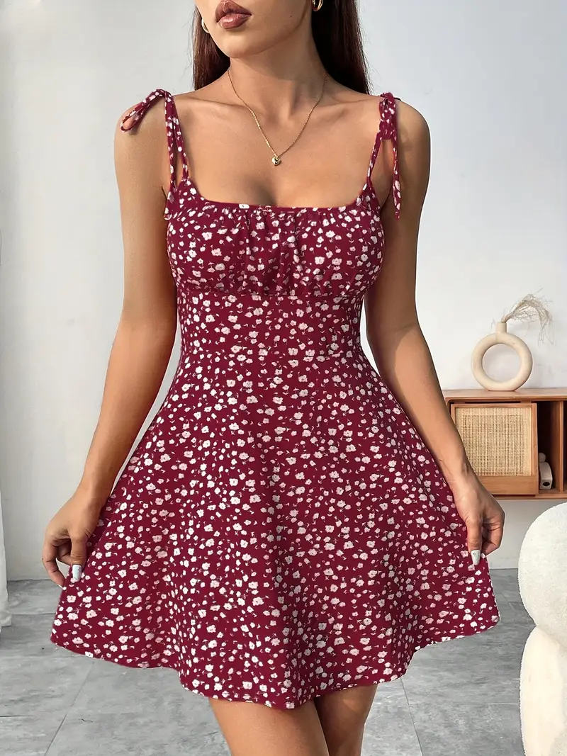 Maxine – Minikleid mit Blumenmuster und Bindebändern - Image 13