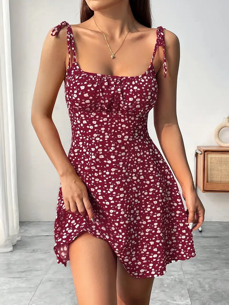 Maxine – Minikleid mit Blumenmuster und Bindebändern - Image 14