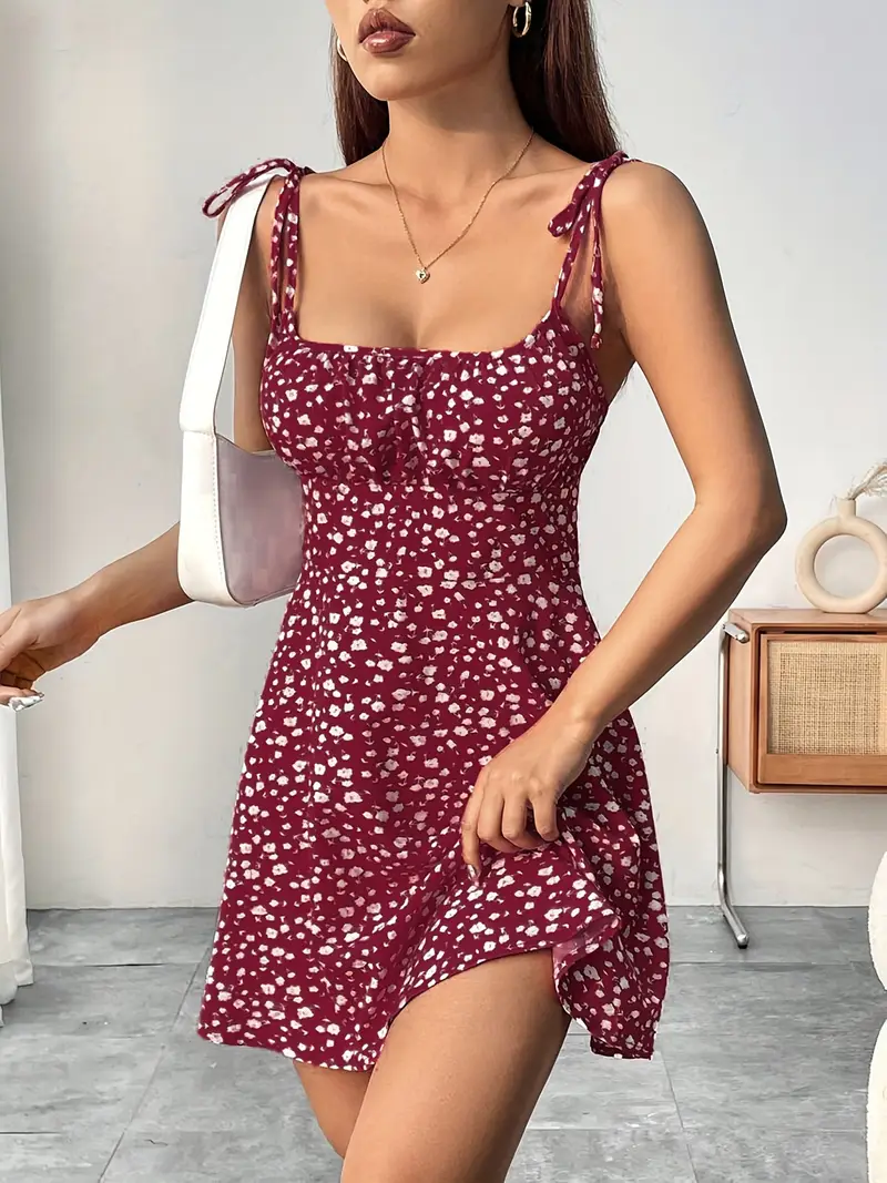 Maxine – Minikleid mit Blumenmuster und Bindebändern - Image 15