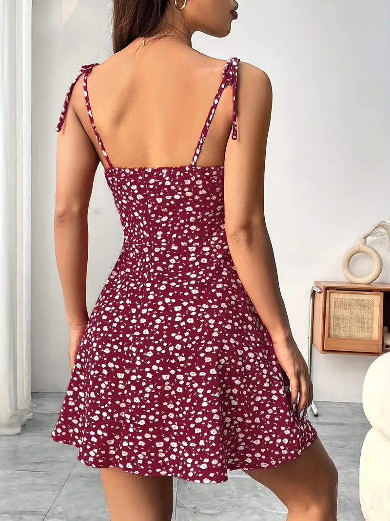 Maxine – Minikleid mit Blumenmuster und Bindebändern - Image 16