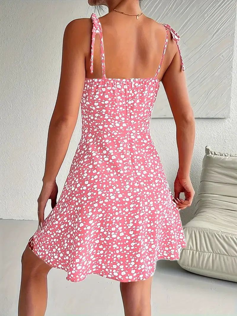 Maxine – Minikleid mit Blumenmuster und Bindebändern - Image 18
