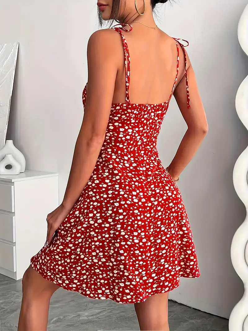 Maxine – Minikleid mit Blumenmuster und Bindebändern - Image 25