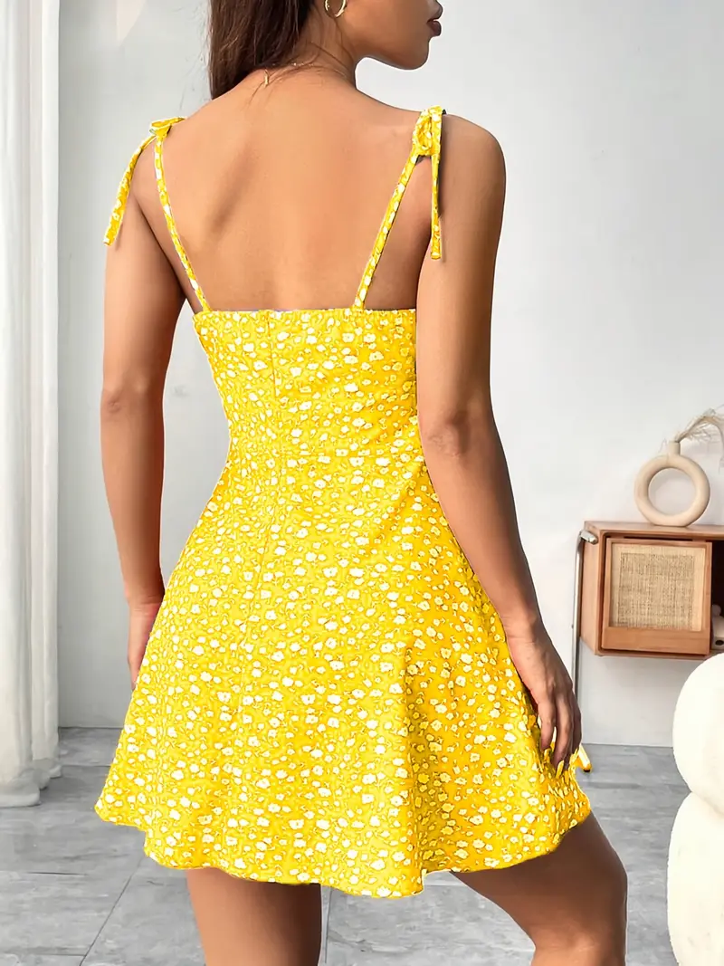 Maxine – Minikleid mit Blumenmuster und Bindebändern - Image 32