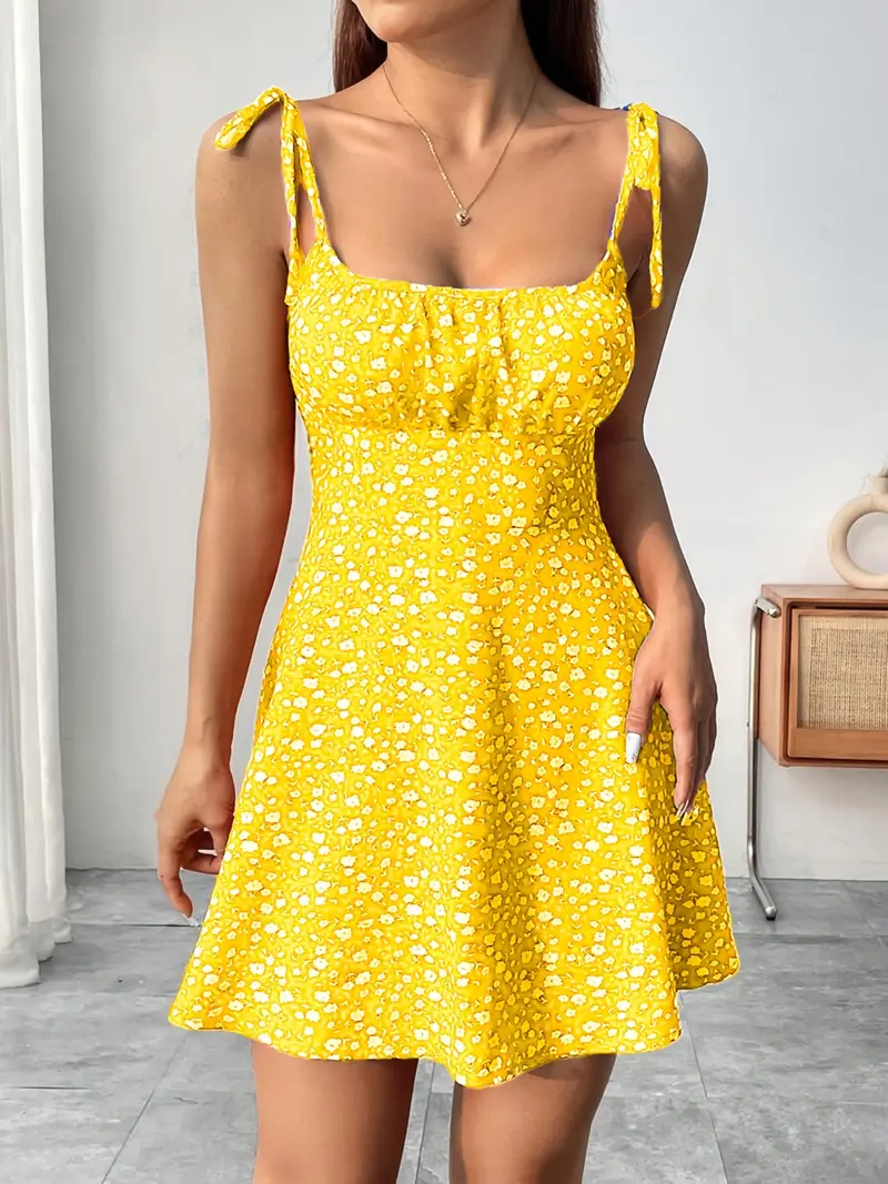 Maxine – Minikleid mit Blumenmuster und Bindebändern - Image 33
